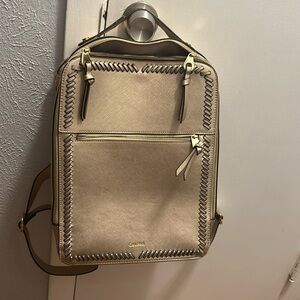 Calpak Kaya 15 inch Laptop Backpack in Gold! Used, in good condition (see pics)